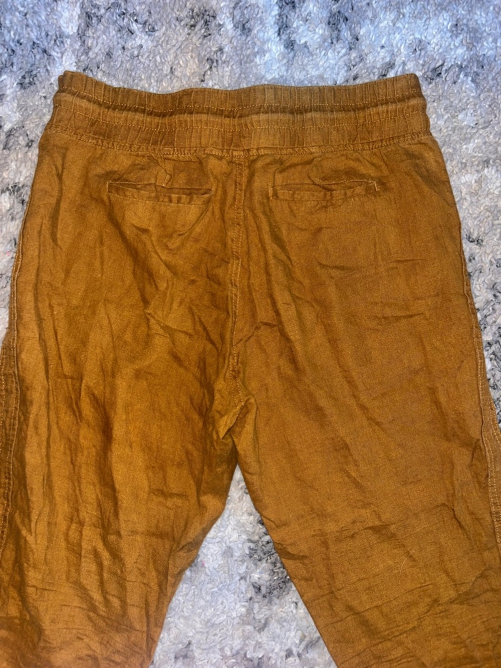 Athleta Cabo 100% linen Drawstring Jogger in Warm Camel - Picture 6 of 9
